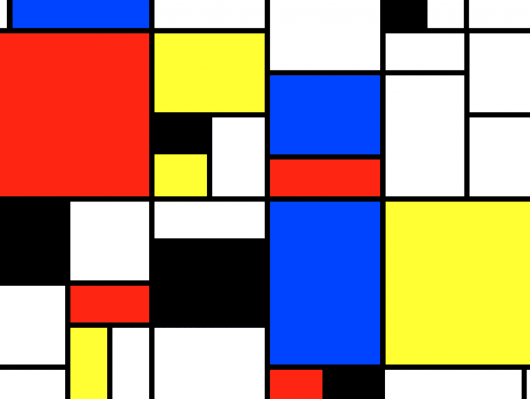 mondrian droites parallèles perpendiculaires