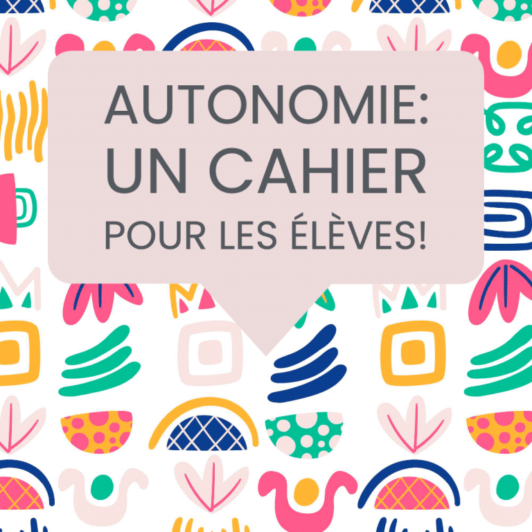 autonomie cahier