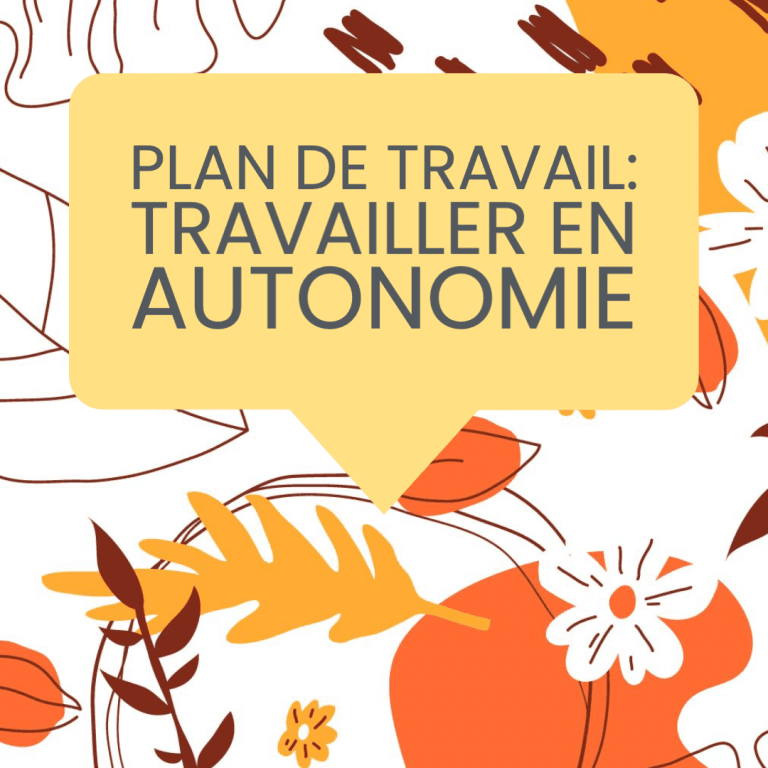 plan de travail autonomie