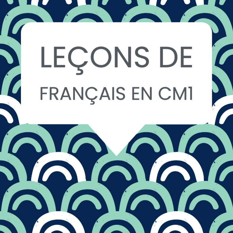 leçons français CM1