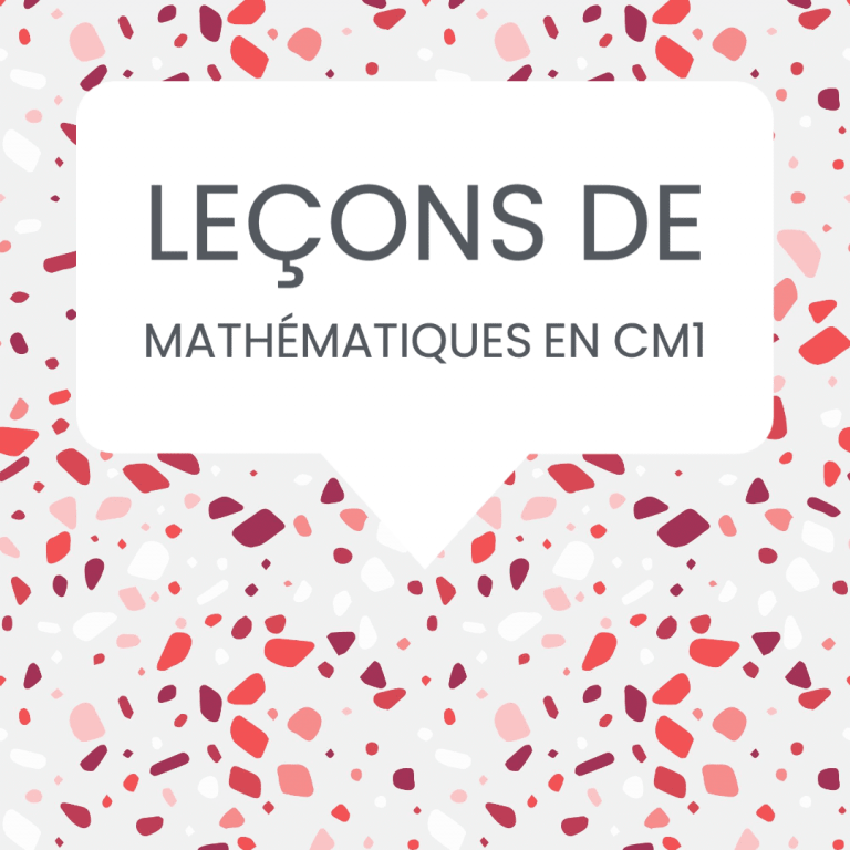 leçons mathématiques CM1