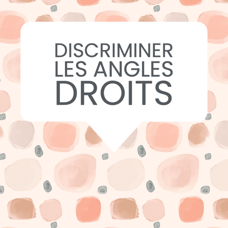 discriminer angles droits