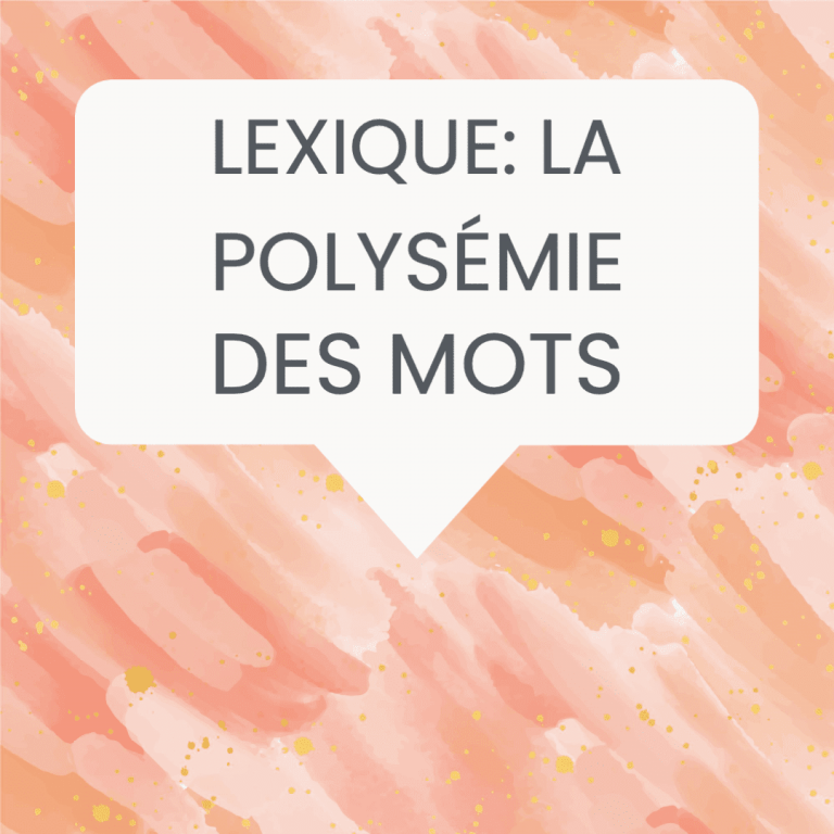 lexique polysémie des mots