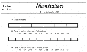 Fiche numération - 9 999 (2)