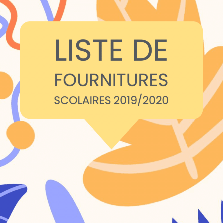 liste fournitures 2019