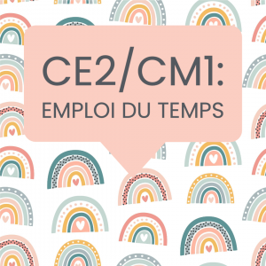 CE2 CM1 emploi du temps