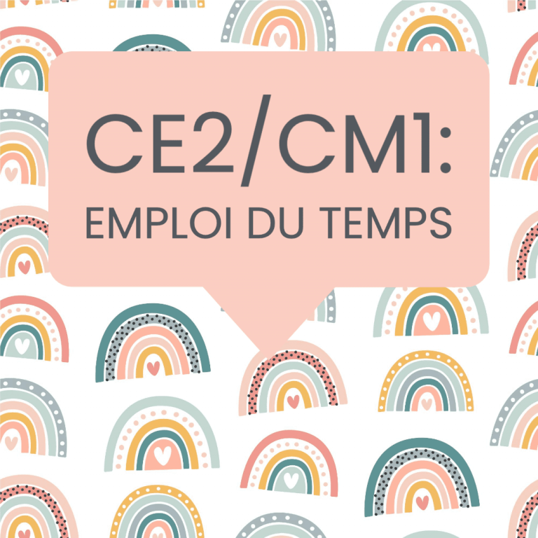 CE2 CM1 emploi du temps