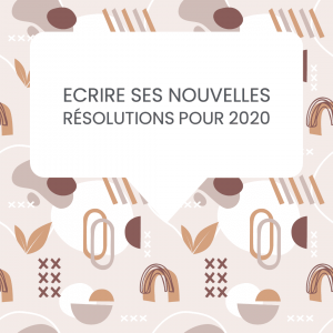 écrire résolutions 2020