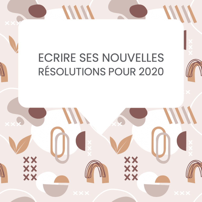 écrire résolutions 2020