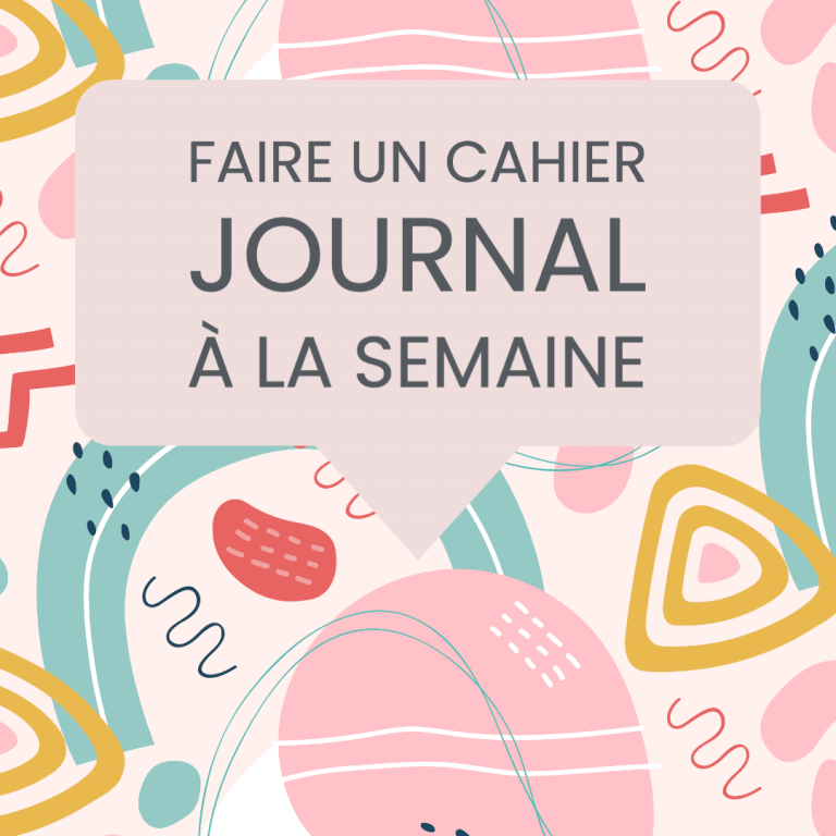 cahier journal semaine