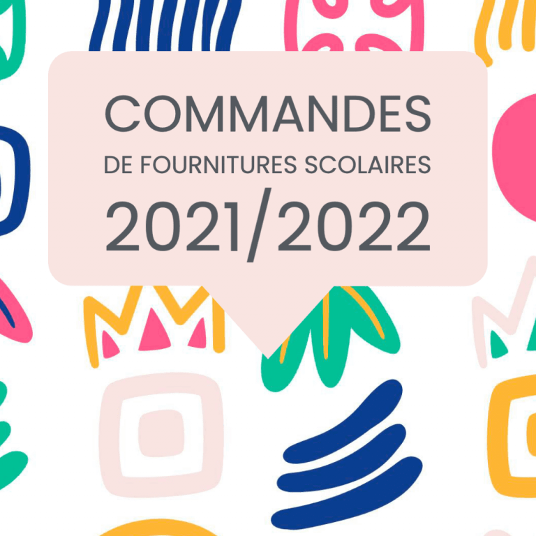 commandes fournitures scolaire 2021 2022