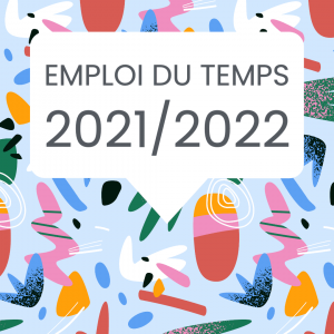 emploi du temps 2021 2022