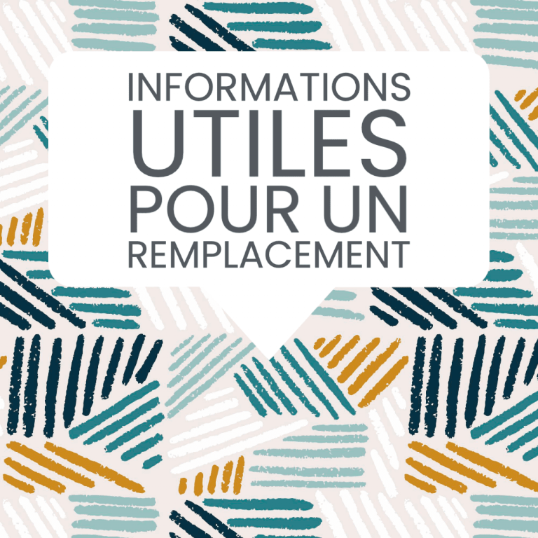 informations utiles remplacement