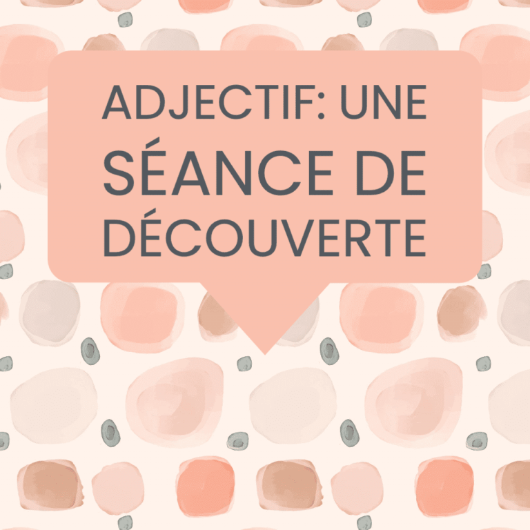 adjectif séance découverte