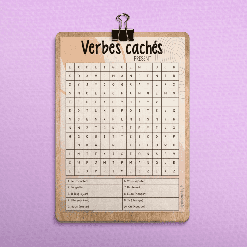Verbes cachés - Présent – Image 2