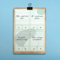 Cartes à tâches - a/à
