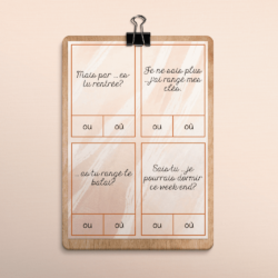 Cartes à tâches - ou/où