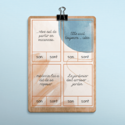 Cartes à tâches - son/sont
