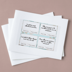 Carte à tâches - Phrases simples et phrases complexes