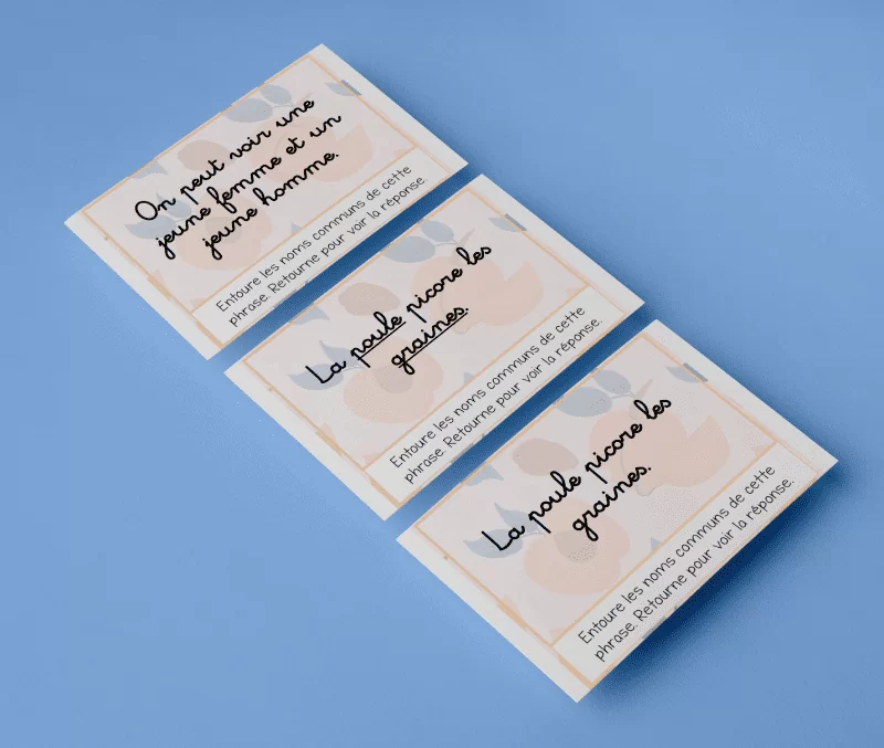 Cartes à tâches - Le nom commun