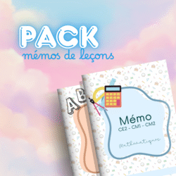 Pack 2 mémos - Français et mathématiques